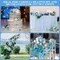 8-Pack 12-Inch Blue & White Artificial Roses – 80-Head Silk Flowers with Long Stems for Wedding Bouquets, Bridal Arrangements, Baby Showers, Table Centerpieces
